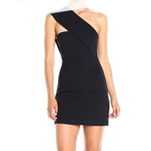 Finders Keepers Black One Shoulder Mini Dress